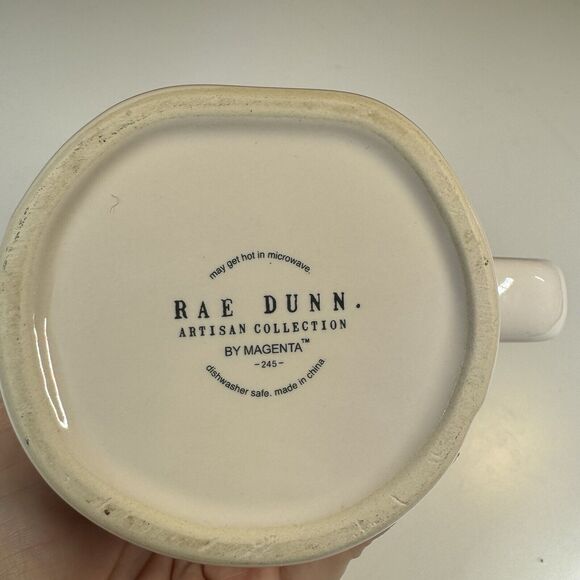 Rae Dunn Treat Yourself Mug Artisan Collection Large Coffee Cup 5” Tall - Picture 7 of 11